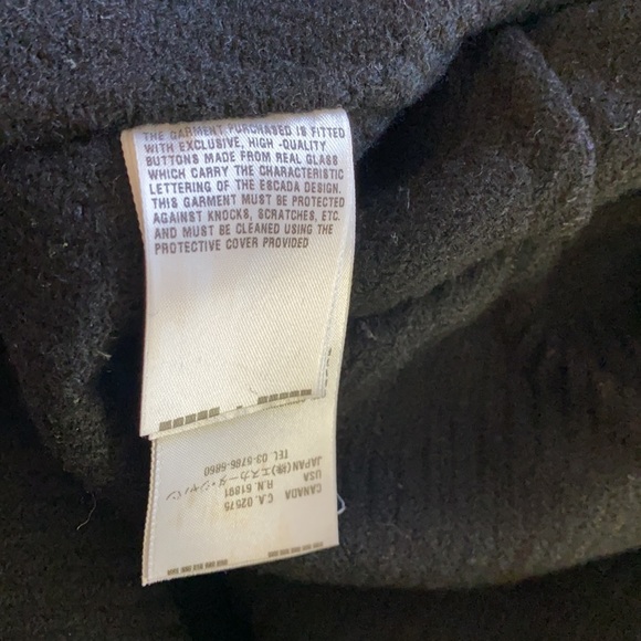 Escada Beautiful Virgin Wool Stretch Black Full Length Coat Made in Italy 🇮🇹 - Picture 9 of 16